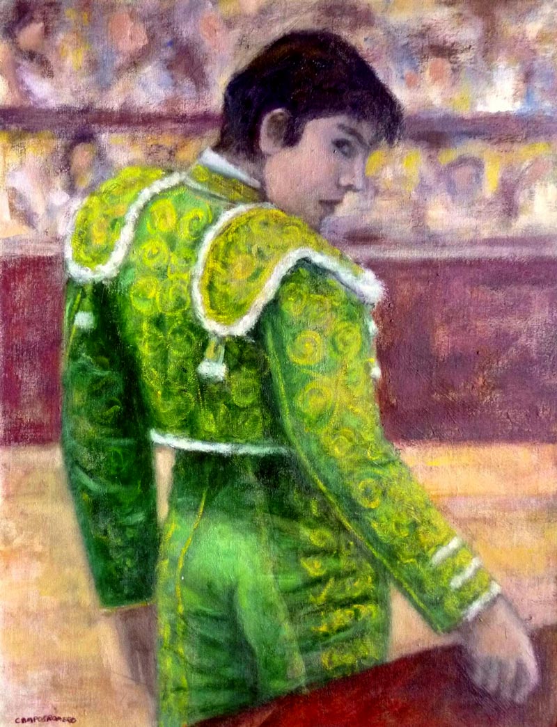 Torero de verde y oro